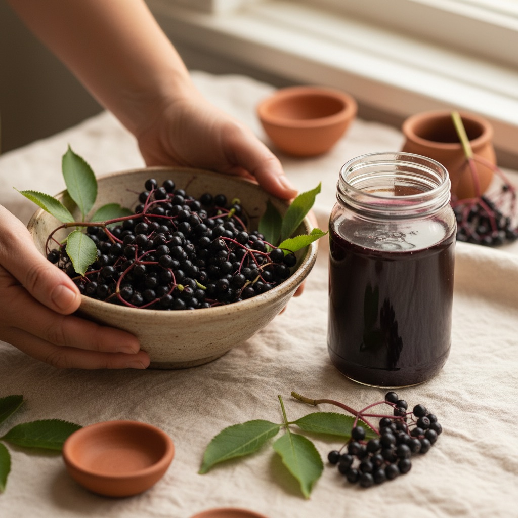 How to choose an elderberry supplement (syrup, gummy, or capsule) — editorial imagery