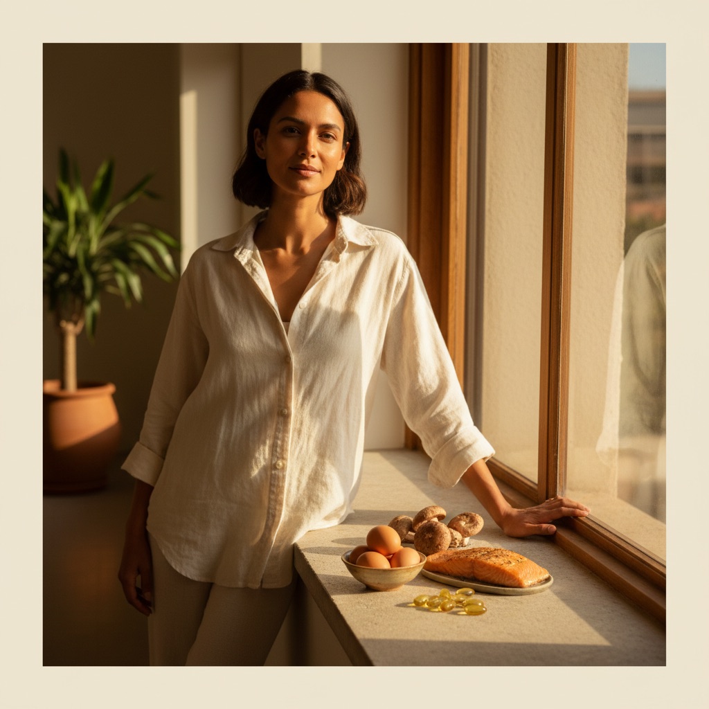 How to choose a vitamin D supplement (D3 vs D2, IU vs mcg, and the dose) — editorial imagery